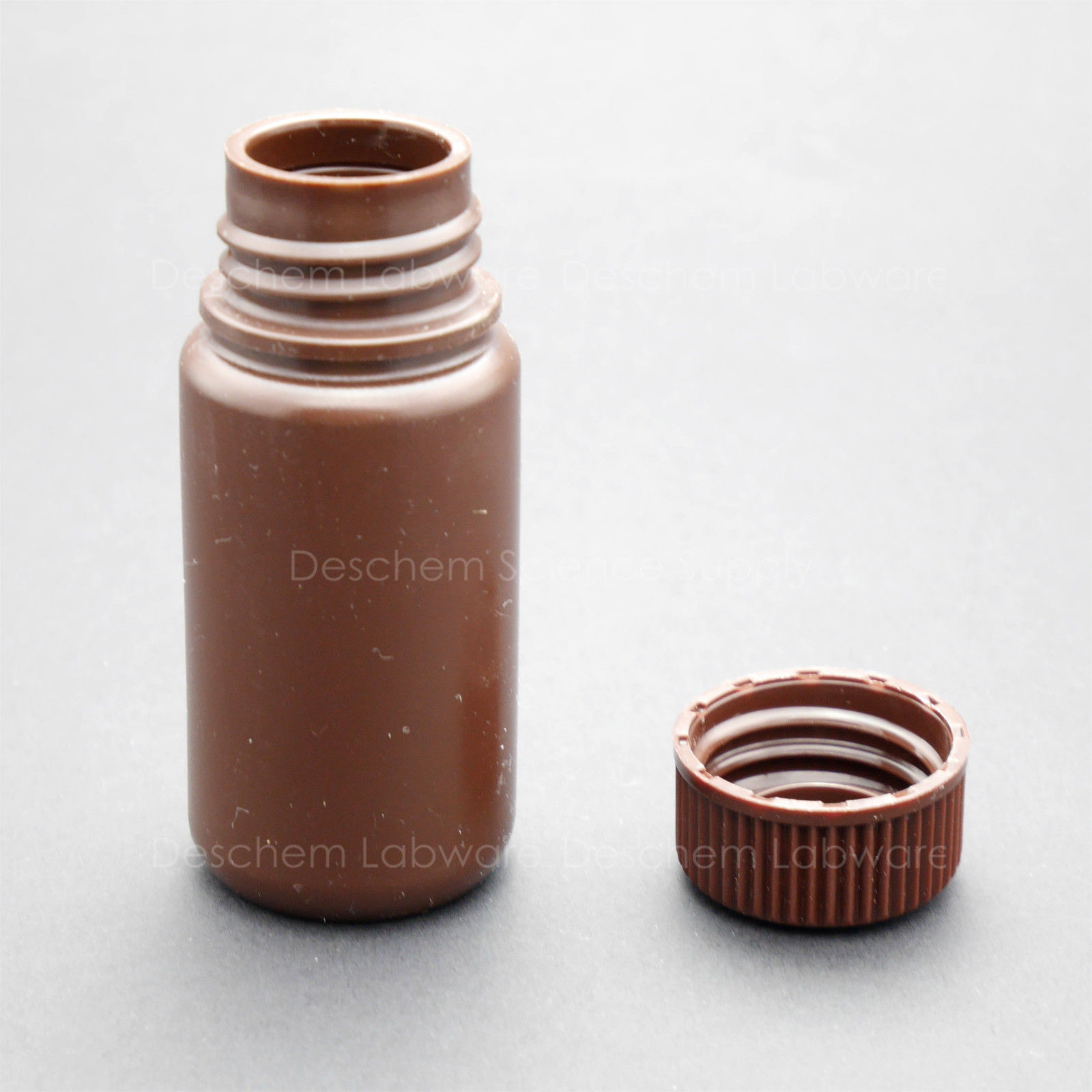 5PCS 50mL HDPE Brown Bottle Wide-Mouth Lab Armber Plastic Reagent Bottles