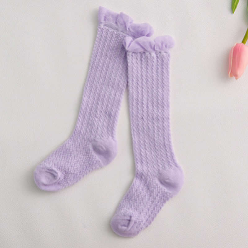 Babysokken kniehoge mesh kindersokken lange buis babysokken katoen peuter zomer holle ademende babysokken meisjes jongens