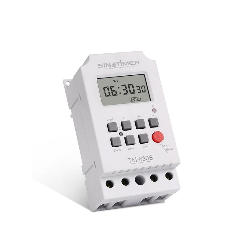 Tung belastning 30a 12 vdc 7 dage ugentlig digital elektronisk belysning daglig timer med interval 1 sekund og strøm direkte udgang