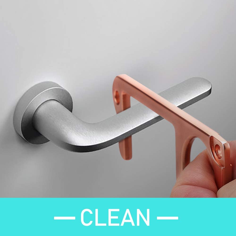No-Touch Door Opener Portable Stick for Push The Elevator Button Easy Carry Antimicrobial Alloy EDC Door Opening Accessories