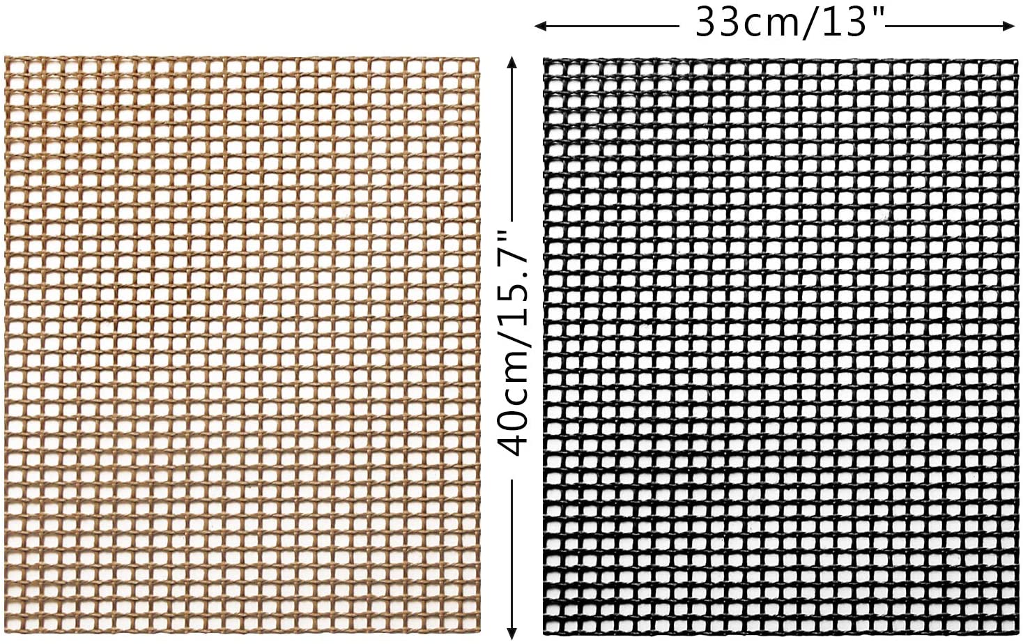 BBQ Grill Mat Non Stick Grill Mesh Mat Reusable Barbecue Baking Mats Grill Mat Mesh for Smoker Pellet Gas Charcoal Grill 33x40cm