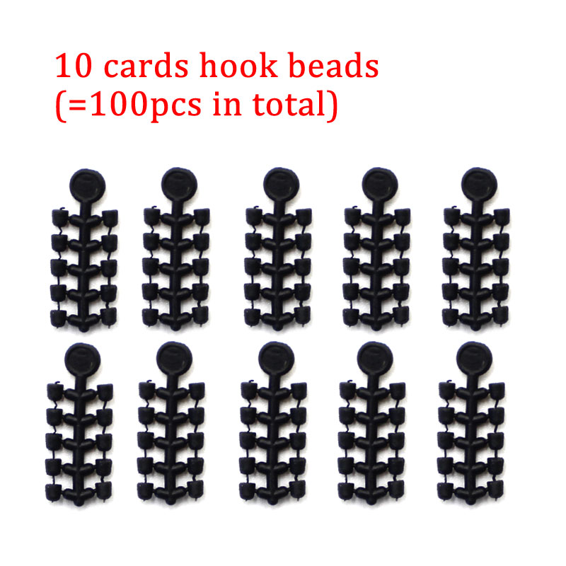 50PCS Hook Stops Beads Carp Fishing Accessories Stoper 20PCS Boilies Bait Screw Hair Chod Ronnie Rig Pop UP Boilies Stop: Red