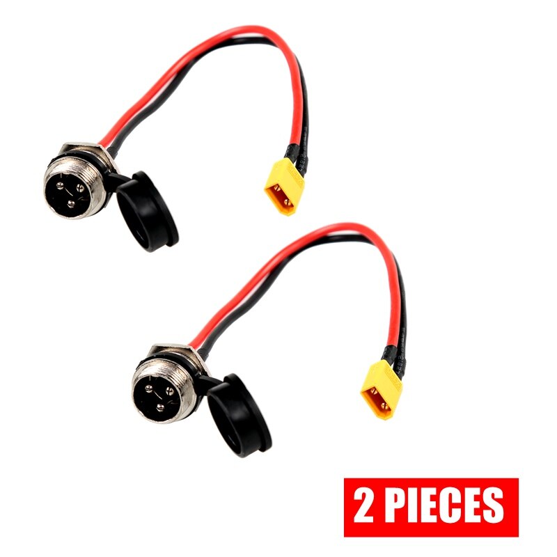 Puerto de carga Universal GX16 de 3 pines para patinete eléctrico, GX-16 VSETT para enchufe de 8, 8, 9, 9, 10, ZERO 8, 9, 10, 8X, 10X, 11X, Speedual: 2 pieces