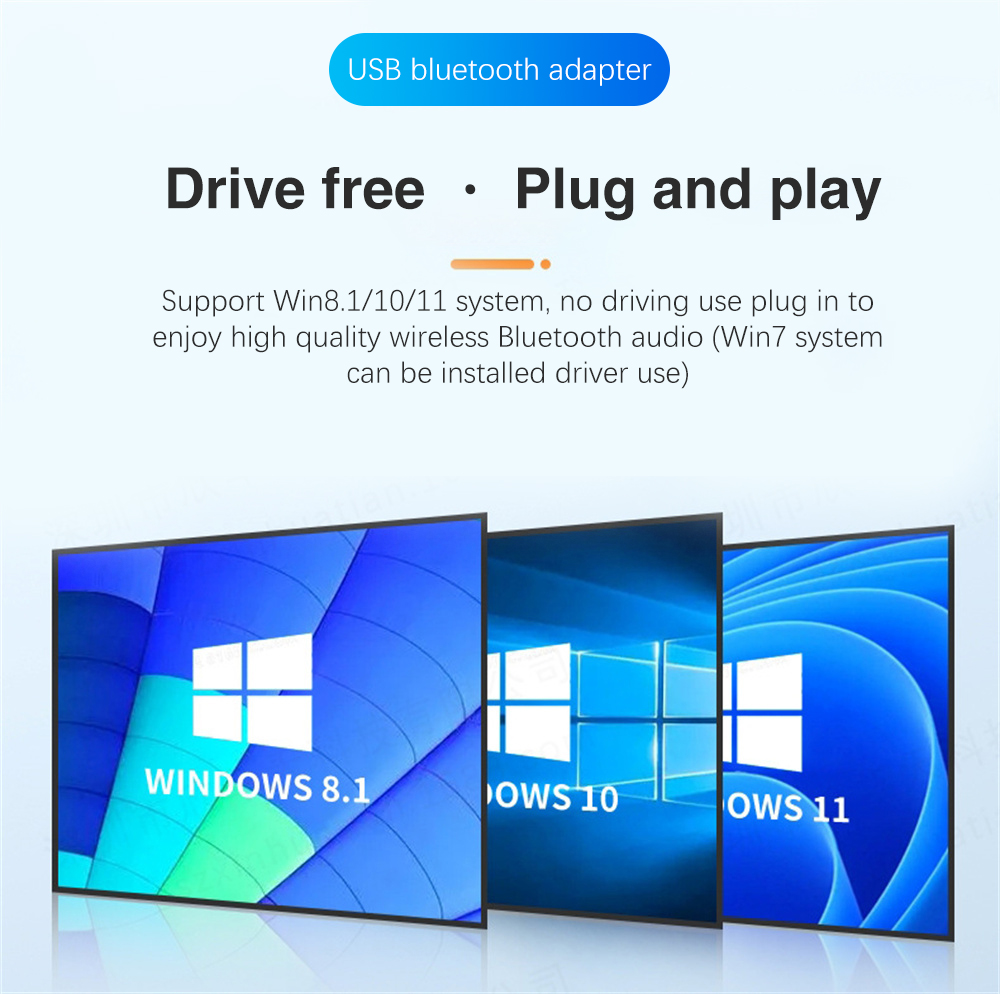 Bluetooth 5.4 Adapter USB Bluetooth 5.3 for PC Dongle Adaptador Wireless Mouse Keyborad Music Audio Receiver USB Transmitter