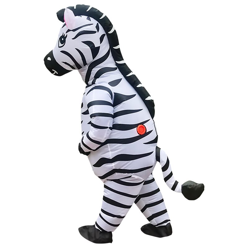Halloween Inflatable Zebra Costume for Men Women Christmas Party Dress Purim Animal Costumes Festival Adult Inflated Garment