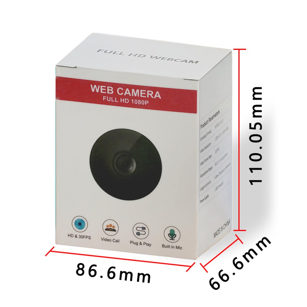 C25E 1080P HD Webcam with Built-in Microphone USB Web Camera Desktop Digital USB Video Recorder for Home Office