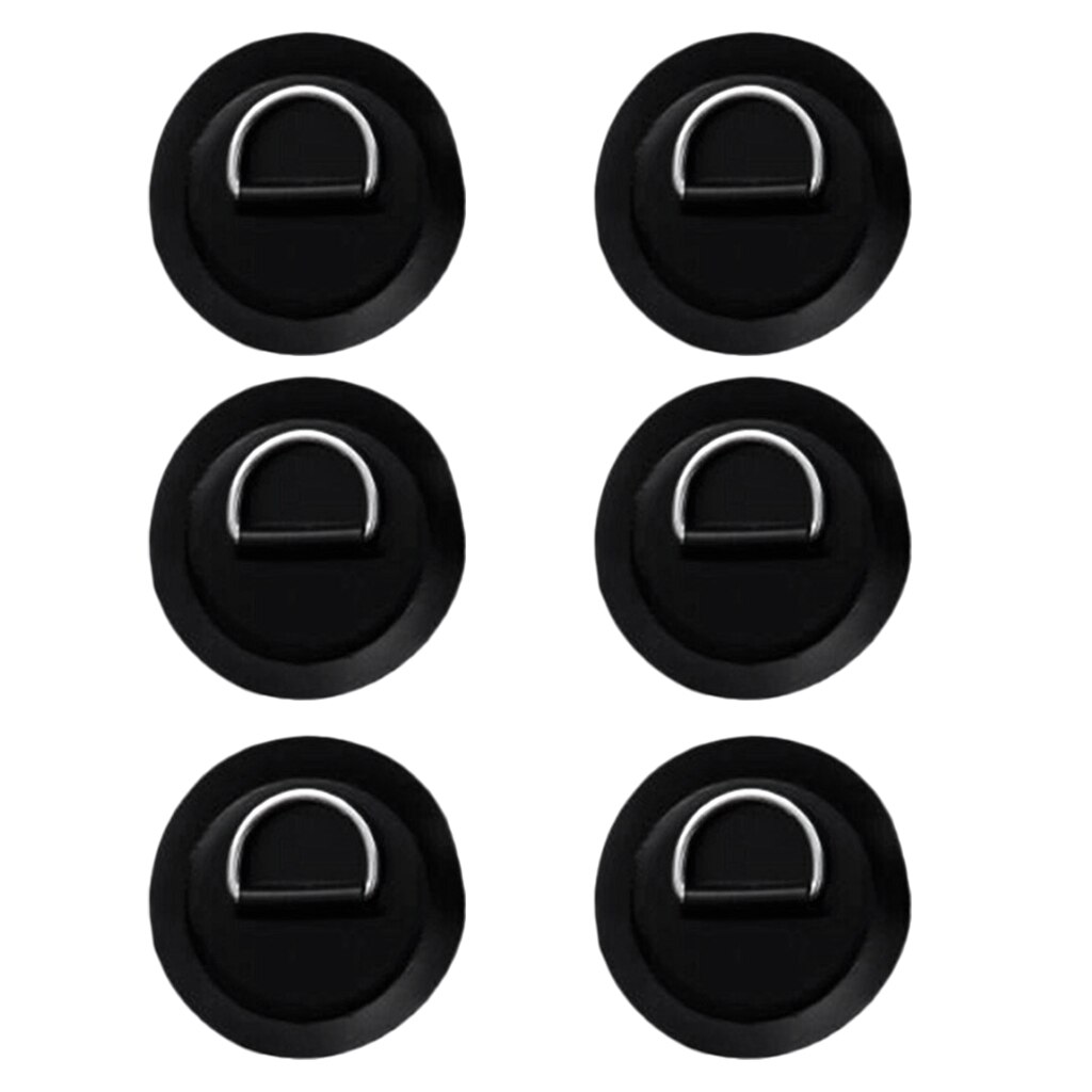 6 pcs/set 3.15' 316 Stainless Steel D Ring Pad/Patch for PVC Inflatable Boat Raft Dinghy Canoe Kayak Surfboard SUP Rowing Boats