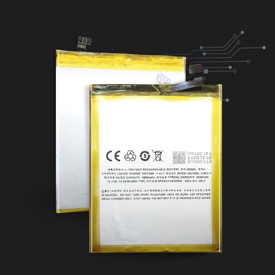praktisch Ersatz Batterie BT61 (M) Für Meizu Meizy M3 Hinweis M681 M681H 4000mAh