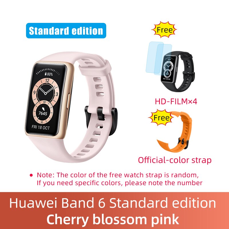 Huawei Armbinde 6 Clever Sport Uhr NFC /Profi Auflage Waterpro Von Herz Bewertung Blut Sauerstoff Überwachung Für Männer Und frauen: Rosa 1