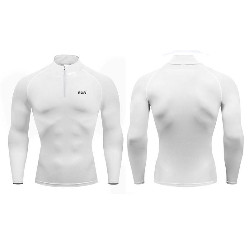 Kompression Enge Fitness Langarm Hemden Herbst schnell trocken Polos Fitnessstudio Bodybuilding Kleidung Herren Sport Trainning Polo Hemden