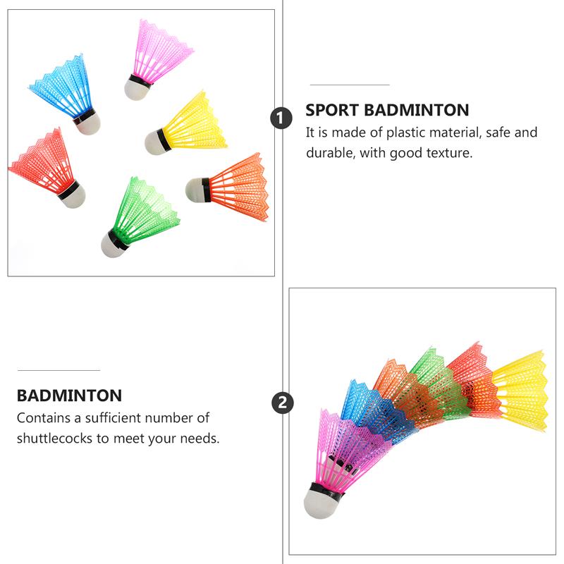 18pcs Practical Plastic Badminton Training Shuttlecock Badminton For Home