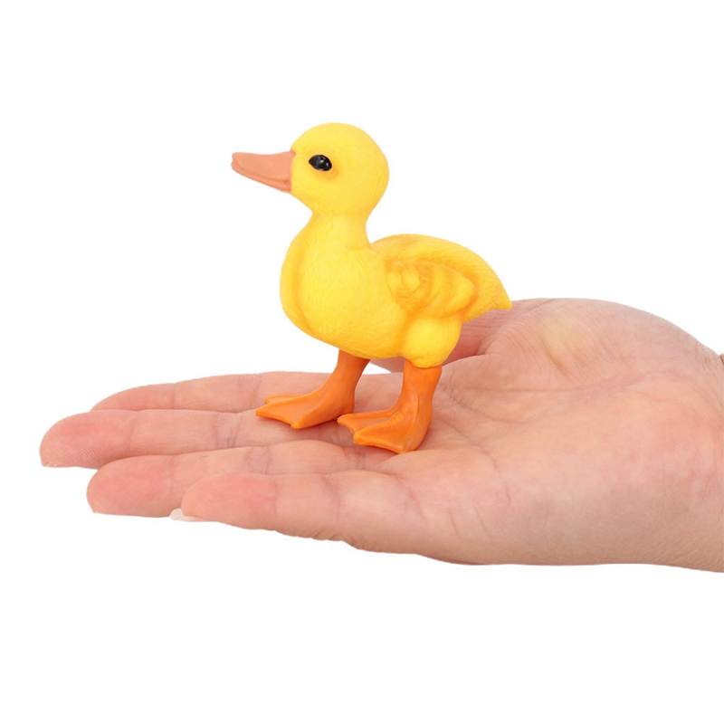 Figuras de animales de granja de patos realistas, patito, pato pequeño, figuras de animales para fiestas infantiles, Juguetes