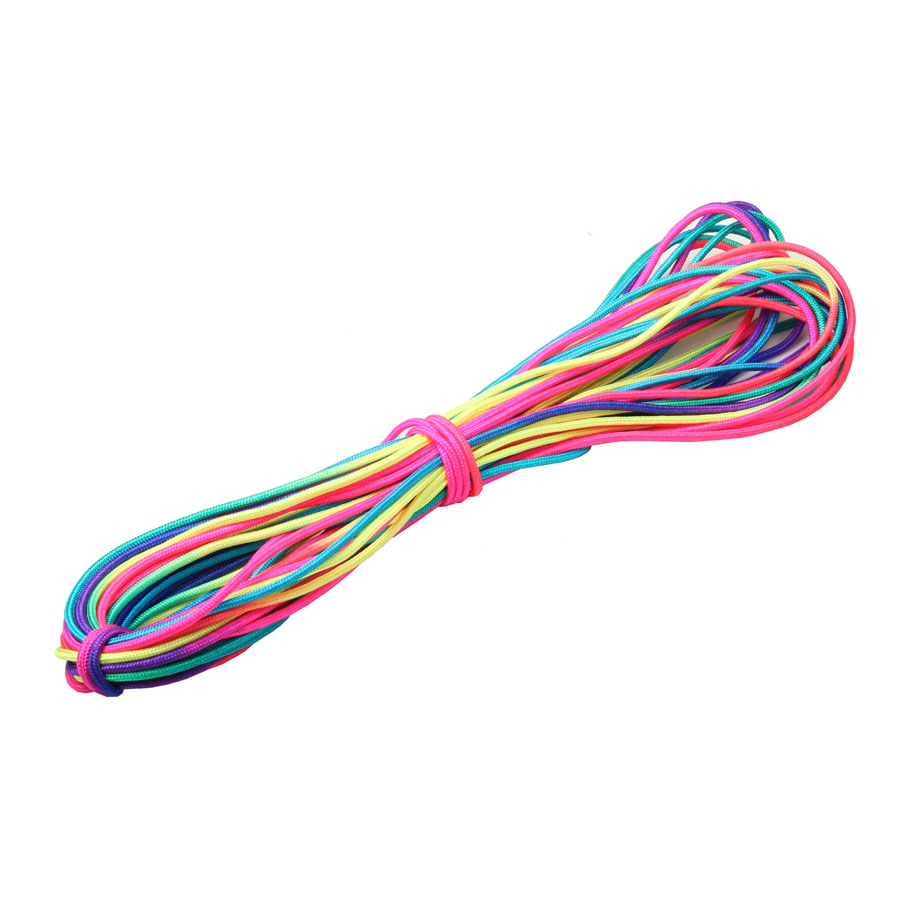 Paracorde de CAMPING arc-en-ciel 2mm en Nylon, 1 brin, corde de Camping en plein air, corde Parachute, lanière, tente: 50 feet