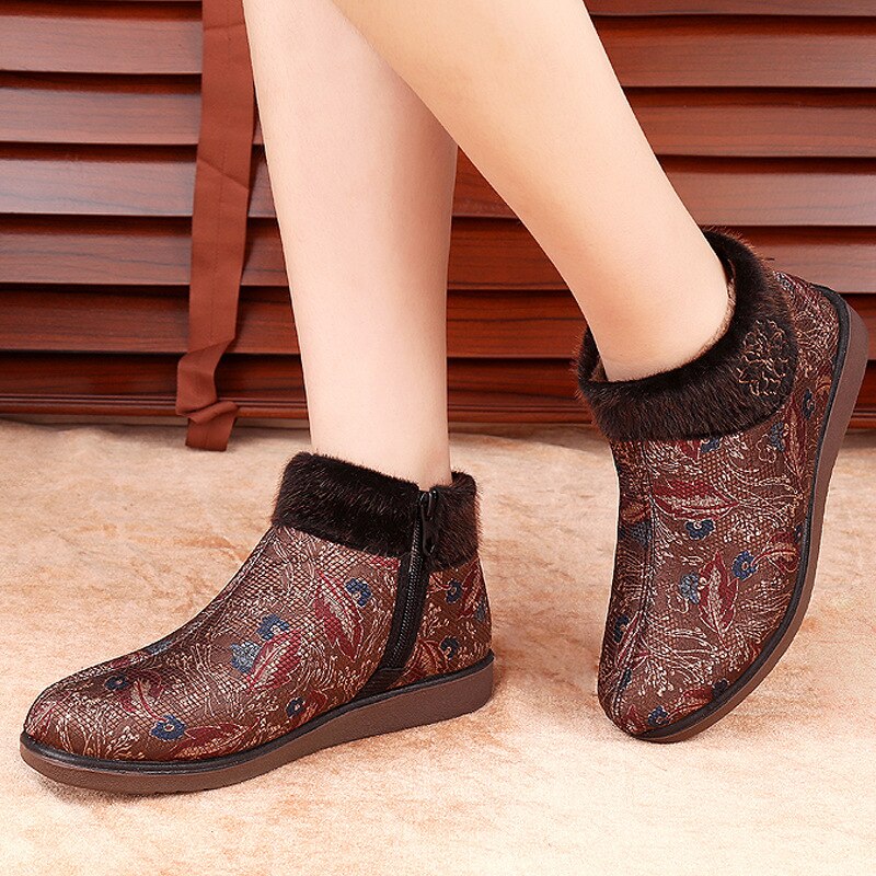 2021 sapatos para mulher botas de neve inverno quente pele grossa inferior botas quentes sapatos femininos