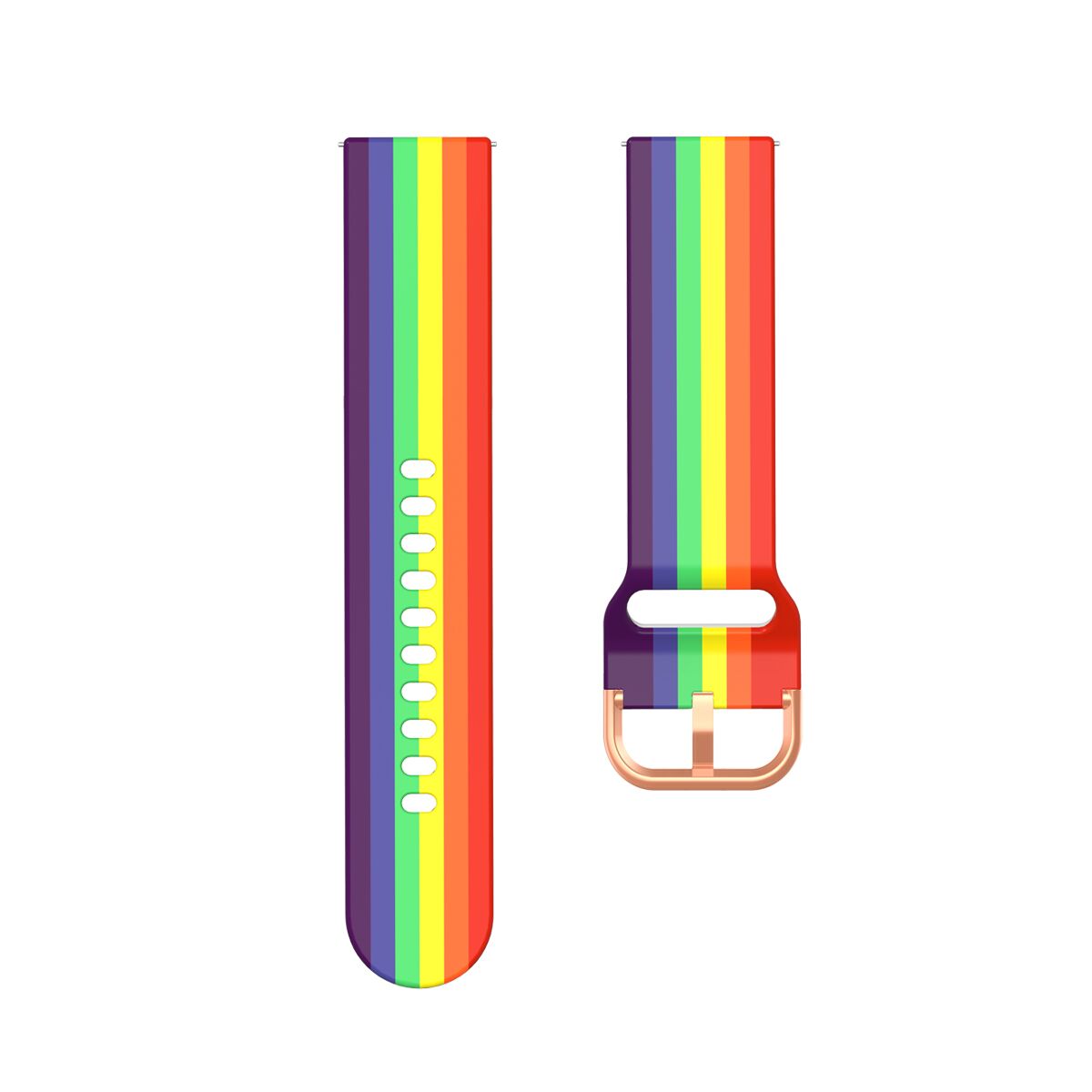 22mm Watch Band For Xiaomi MI Watch Strap Printing Silicone Watchbands Wristband Bracelet For Xiaomi Smart Mi Watch Color Sports: Rainbow