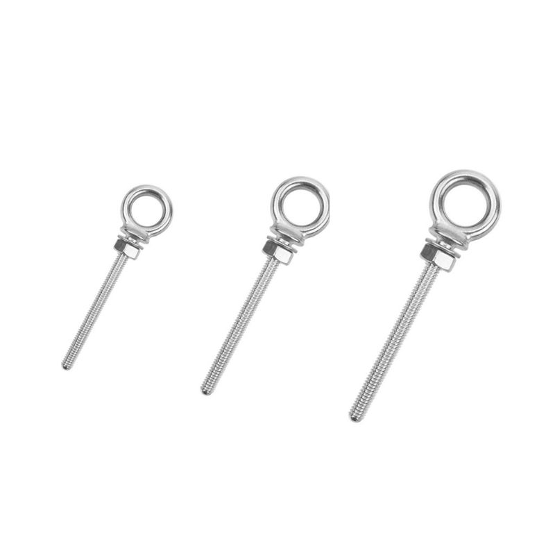 Marine Grade 316 Stainless Steel Long Lifting Eye Bolt Eyebolts with Nut&Washer Ring Hook Bolt Boats Screw M6/M8/M10