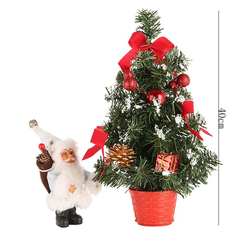 Christmas Party Ornament Mini Tree Decors Desk Table Festival Xmas Decoration