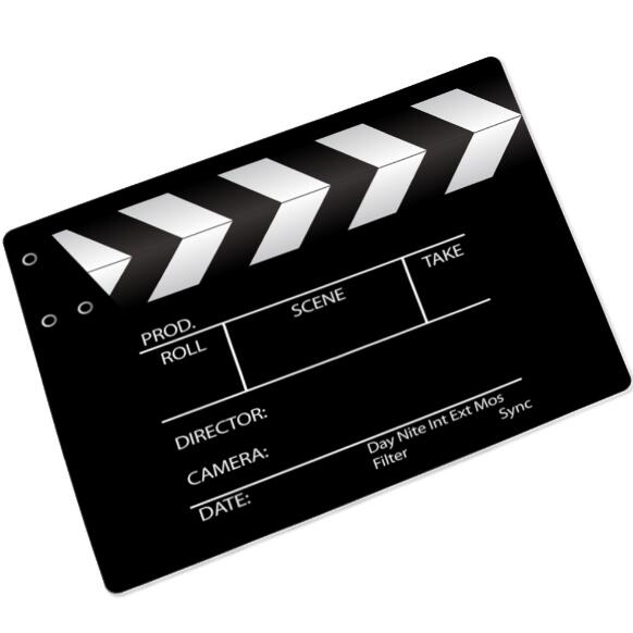 Panneau à claquettes de cinéma, paillasson de salle de bain, Film amusant et génial, tapis de porte d&#39;entrée, tapis en caoutchouc, de noël