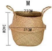 Algen-Weidenkorb, Rattan, hängender Blumentopf, Aufbewahrung von schmutzigen Kleidung, WF1015: Blau