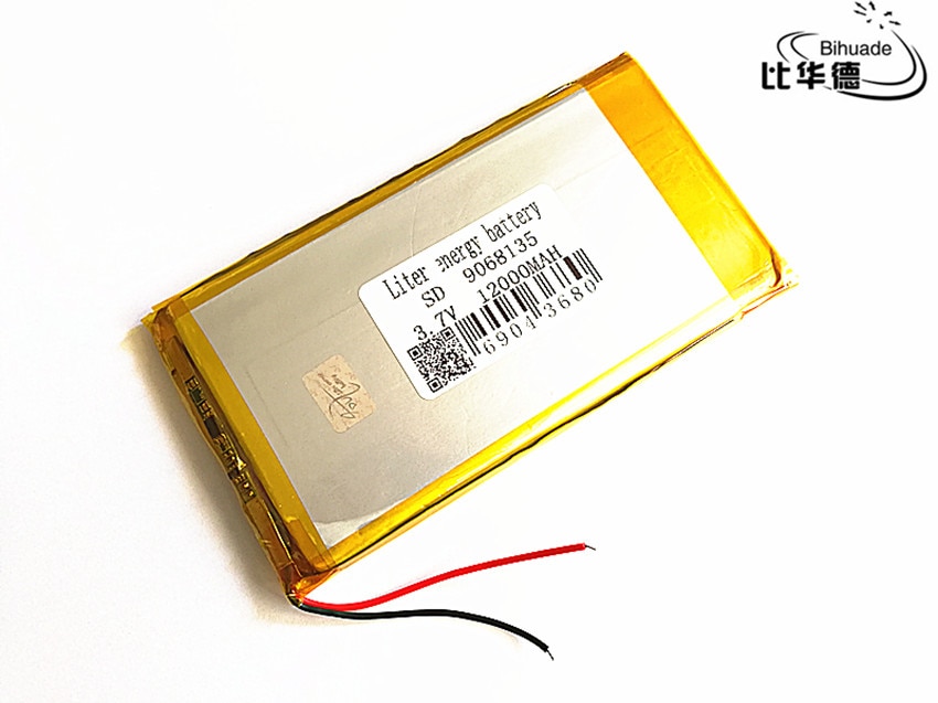 Liter energie batterij 9068135 3.7 V 12000 mAh lithium-polymeer Batterij met Bescherming Boord Voor Tablet PCs