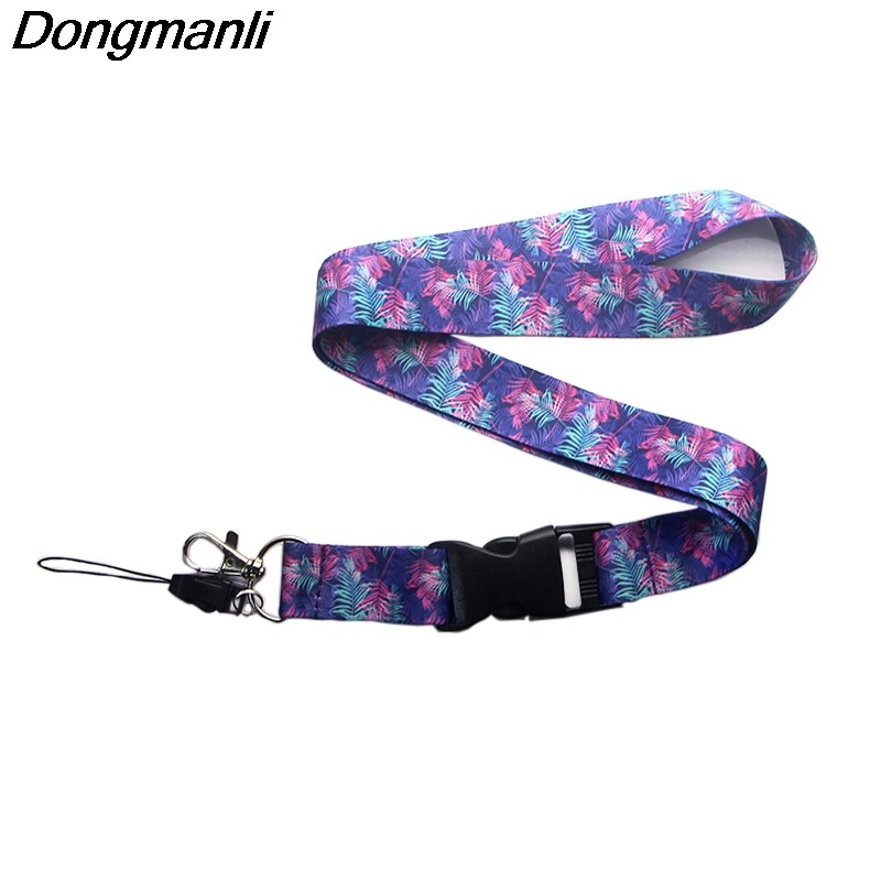 PC204 di Modo viola foglie keychain della cordicella ID distintivo Cordini/Corda Del Telefono mobile/Chiave Cordino Al Collo Cinghie Accessori