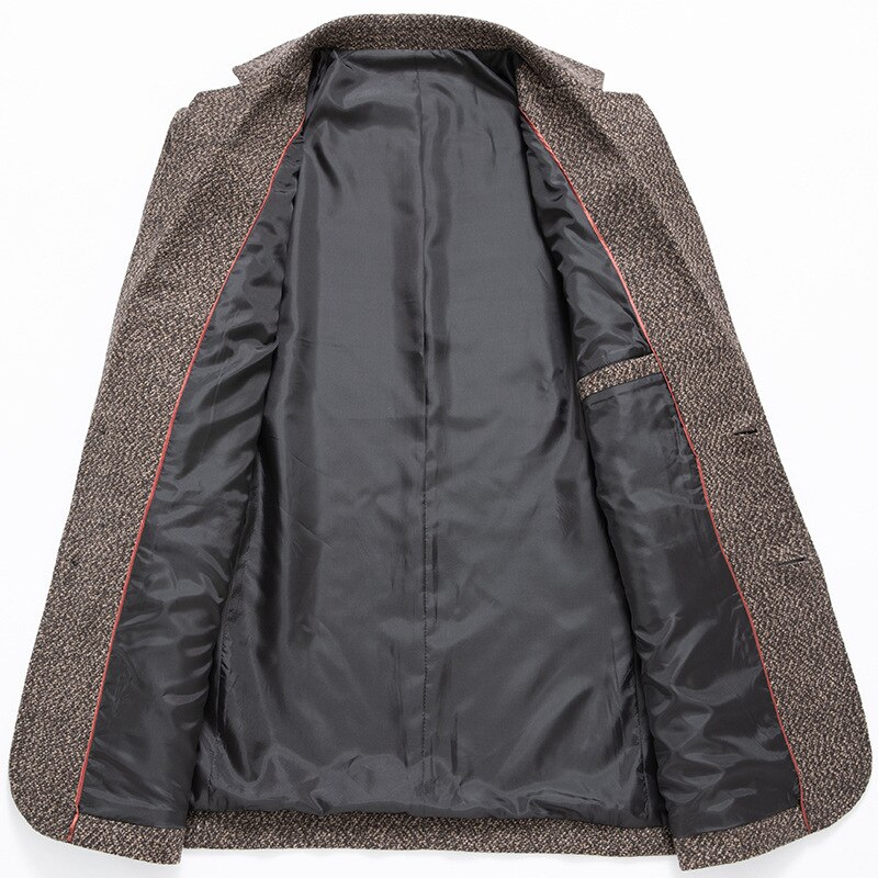 Heren grijs visgraat tweed jurk blazers slim fit vintage modern fit heren pak jas zakelijk formeel blazer masculino
