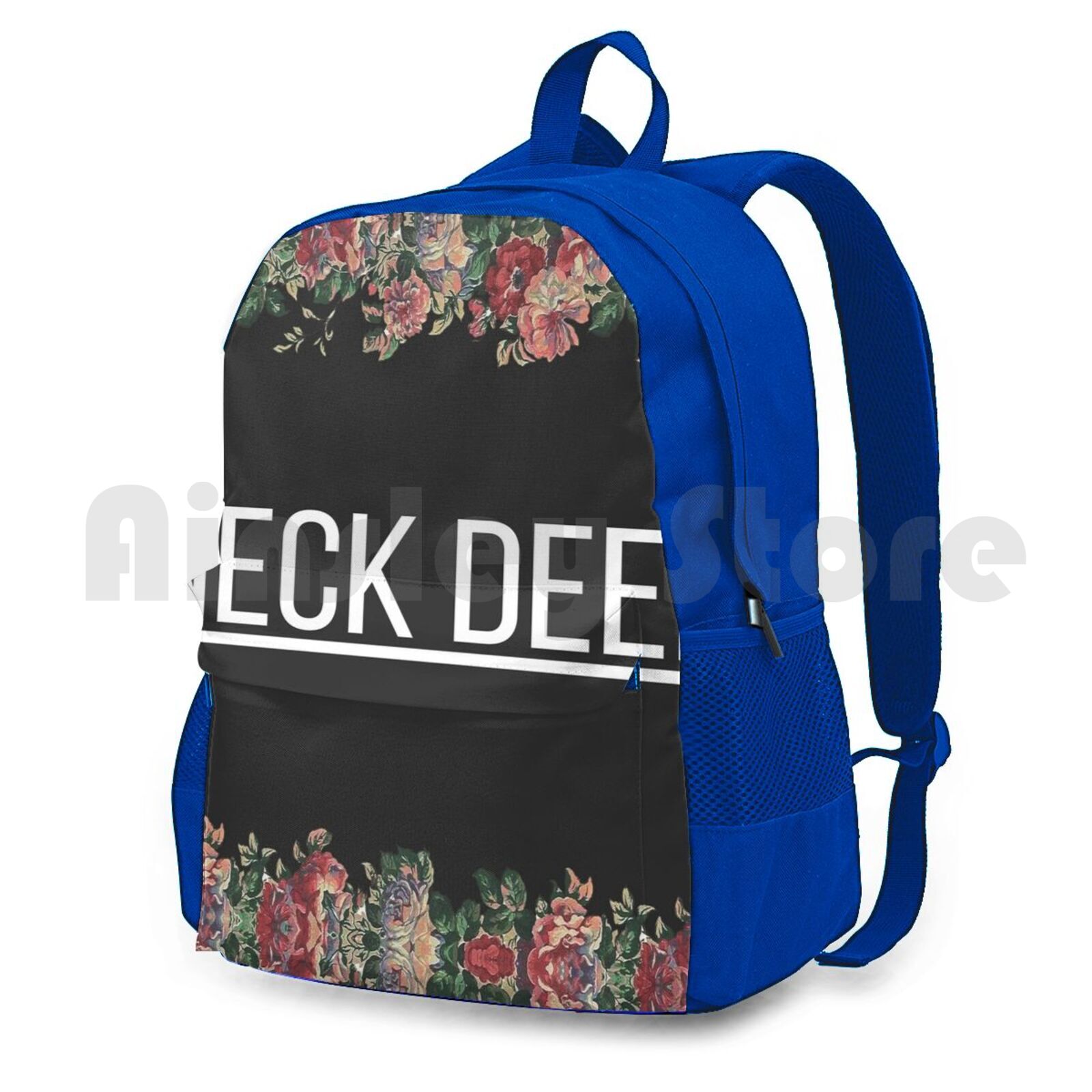 Neck Deep Floral Flag Outdoor Hiking Backpack Waterproof Camping Travel Hopeless Records Pop Punk Neck Deep Lnotgy Punk Tpatp: Backpack-Blue