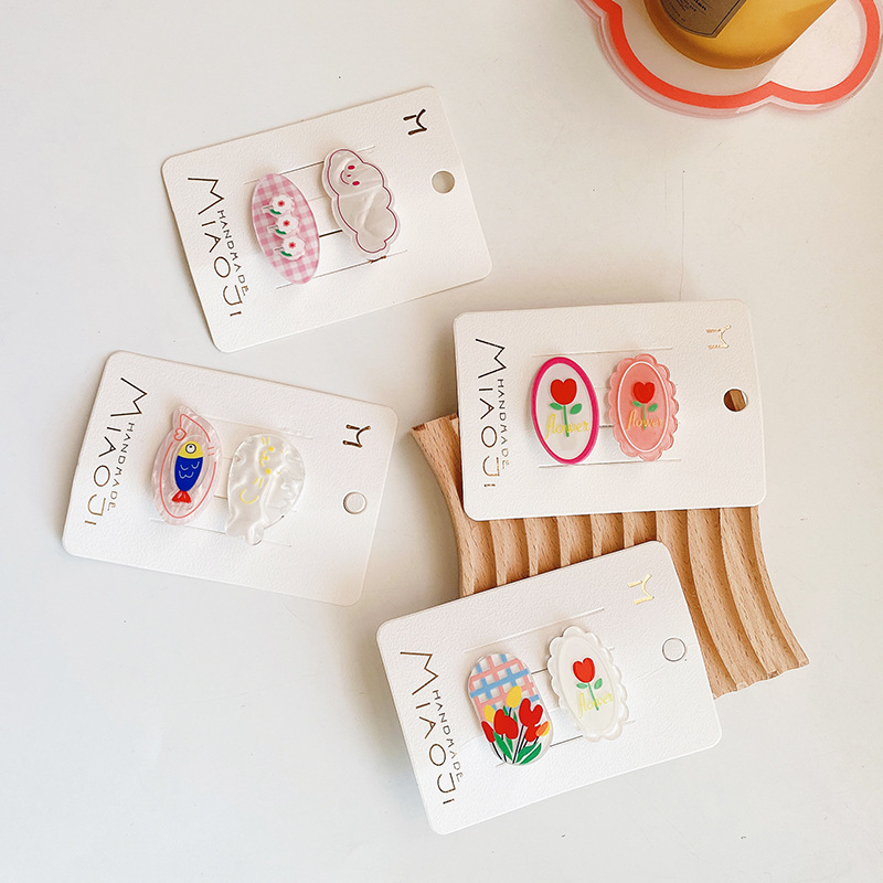 2022 nuovo 2 pz bambini forcine dolci nuvola fiore pesce forcine per ragazze clip di capelli per bambini Mini copricapo per bambini accessori per bambini