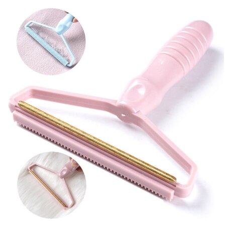 Integrit Draagbare Lint Remover Pet Hair Remover Brush Handleiding Lint Sofa Kleren Reiniging Pluisjes Borstel Fuzz Stof Scheerapparaat Brush Tool: 1pcs Pink