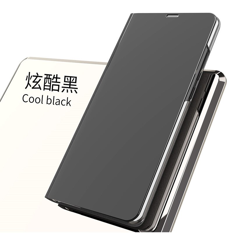 Mirror Case For Huawei Honor 9X Global 9 X Lite Cases Book Flip Cover Leather + PC Full Protector Honor 9X Premium Case STK-LX1: Honor 9X ( STK-LX1 ) / Black