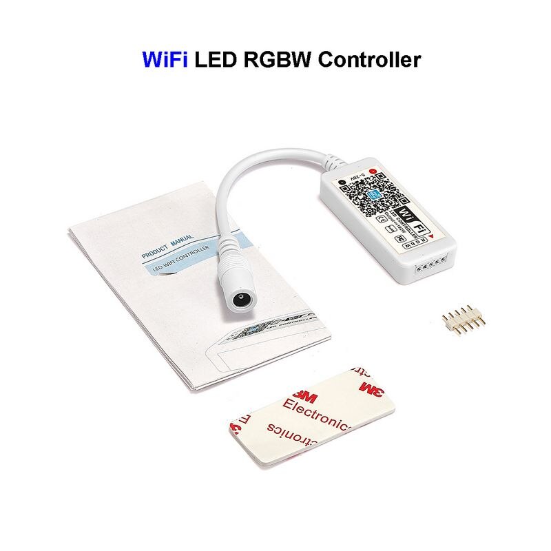 Controlador LED RGB mágico para hogar, con WIFI y Bluetooth, regulador RGBW DC5V 12V 24V IR RF, controlador LED para 3528 5050 WS2811 WS2812B Pixel tira LED: Wifi RGBW