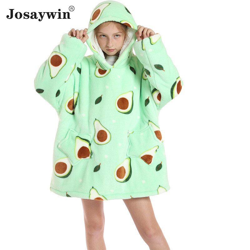 Kigurumi-Pijama Infantil de franela con capucha para niña y niño, ropa de dormir suave y cálida, con estampado, de invierno