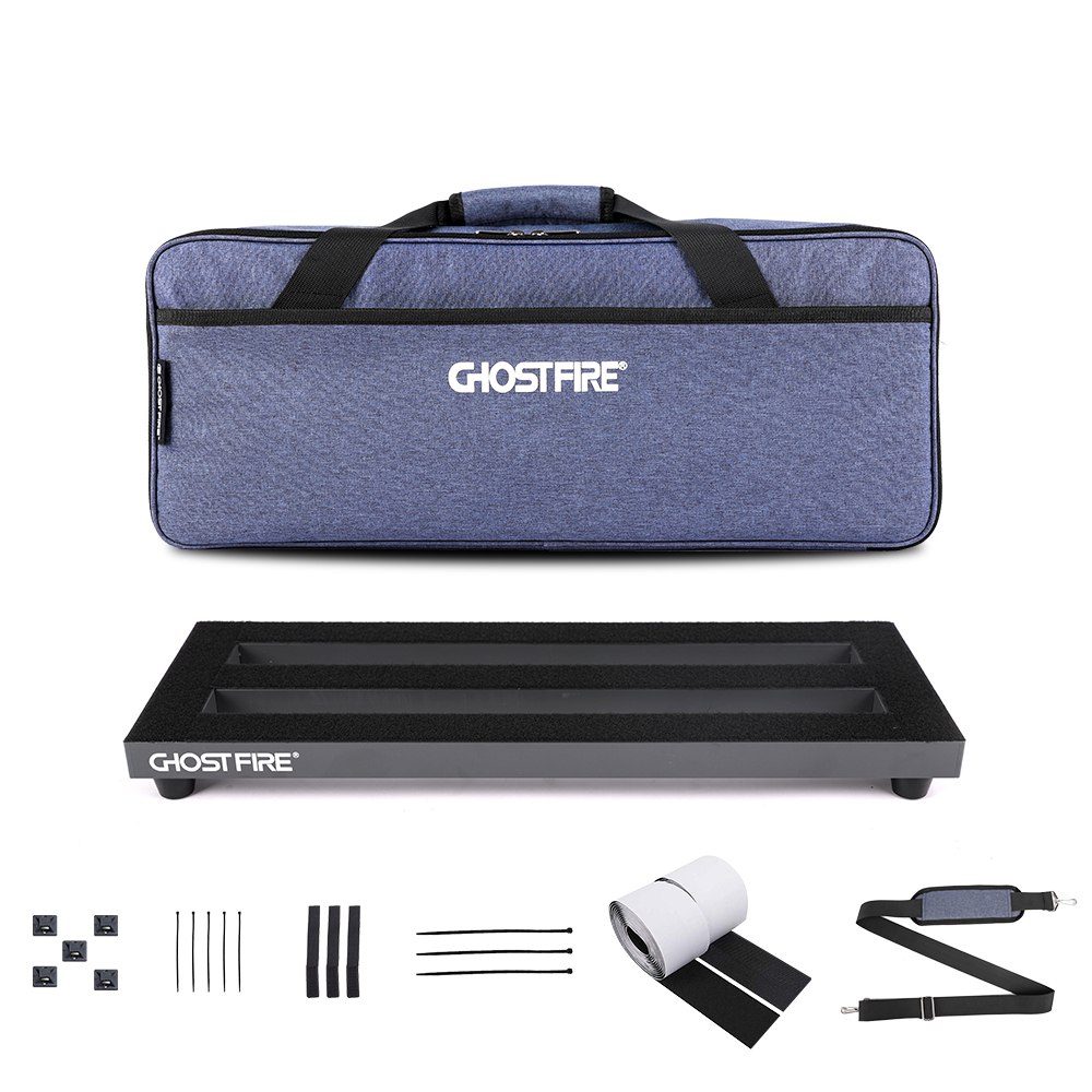Ghost Fire Super light Aluminum Guitar Effect Pedalboard with Carry Bag or Flight Case S-Single row Pedal board: S-Single row-Bag
