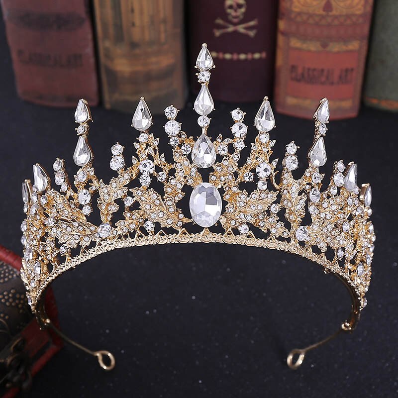 FORSEVEN Neue Vintage Barock Stirnbänder Kristall Tiaras Kronen Braut Noiva Kopfschmuck Braut Hochzeit Haar Schmuck für Frauen: Style 3