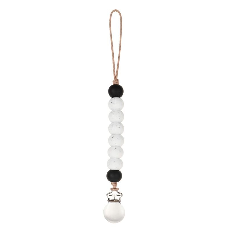 OOTDTY Clips factices bébé garçons filles sucette chaîne Silicone dentition soulagement jouets perles apaisie porte-sucette Clips bébé douche: 59