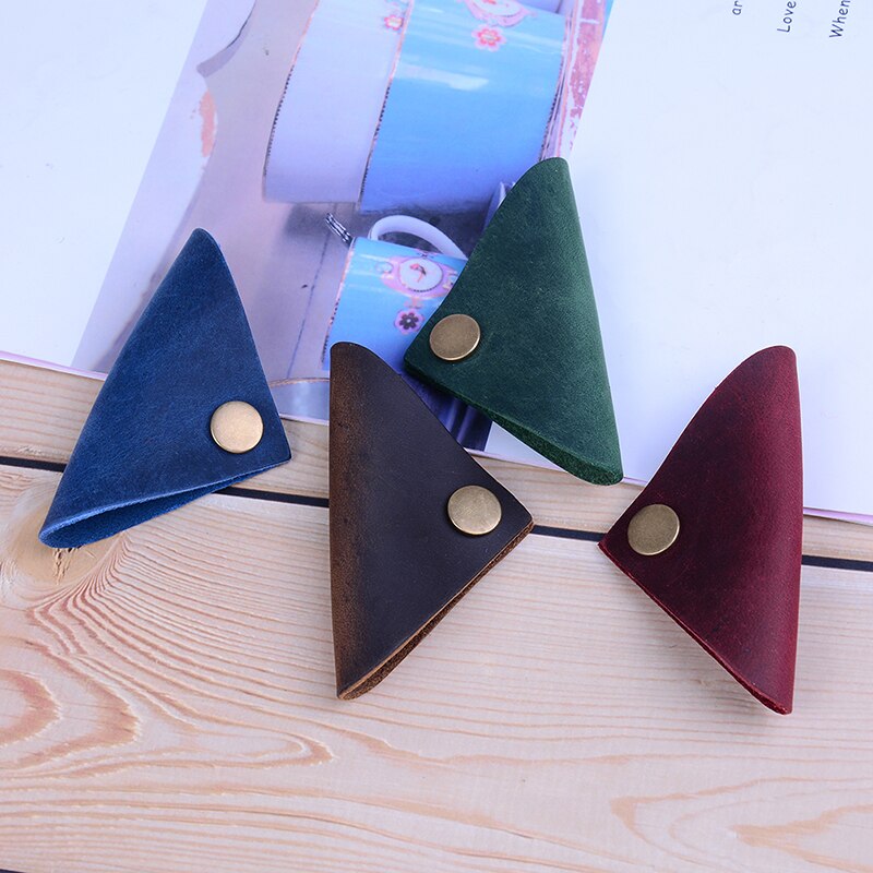 Kawaii Leather Earphone Cable Cable Holder Clips Korean Stationary Cord Winder Organizer Desk Accessory Desk Office Set