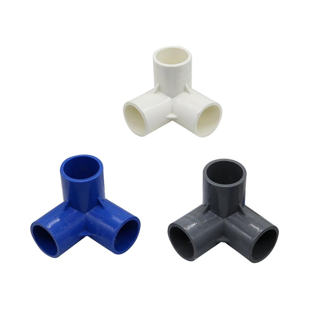 2 Pcs 20mm PVC Stereo Connector PVC Three-Way Four-Way Five-Way Plastic Water Supply Pipe Fittings Inner Diameter Size 20mm