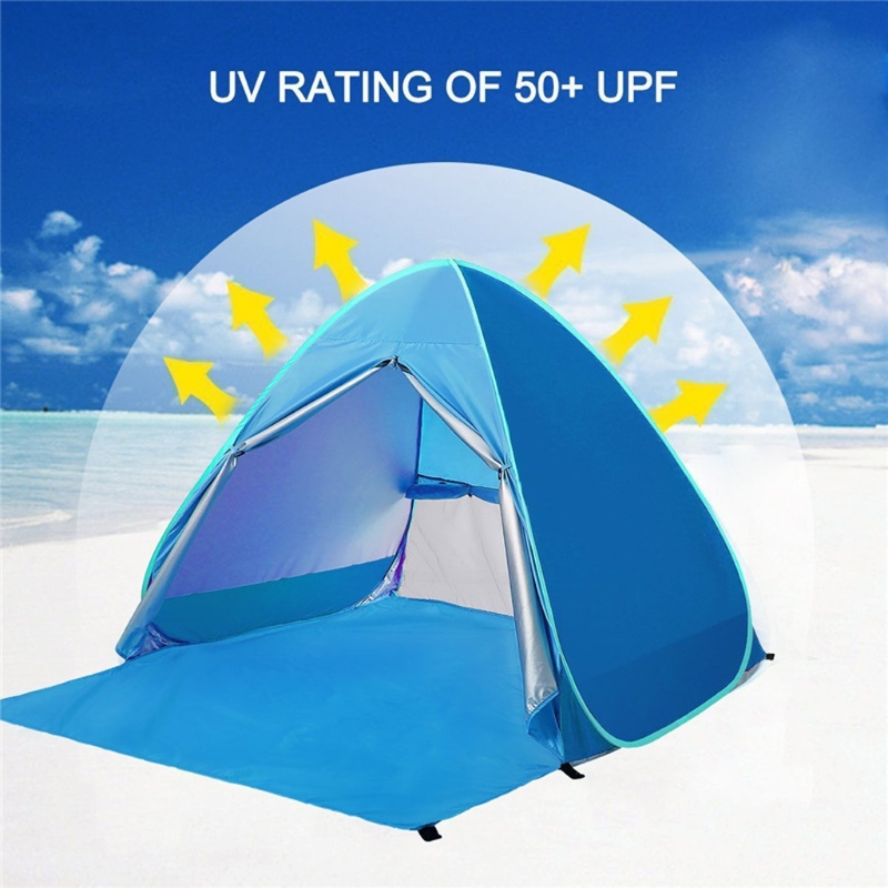 Verbessertes strandzelt uv-sonnenschutz wasserdicht leicht strandsonnensegel cabana strandzelte für 2-3 personen.