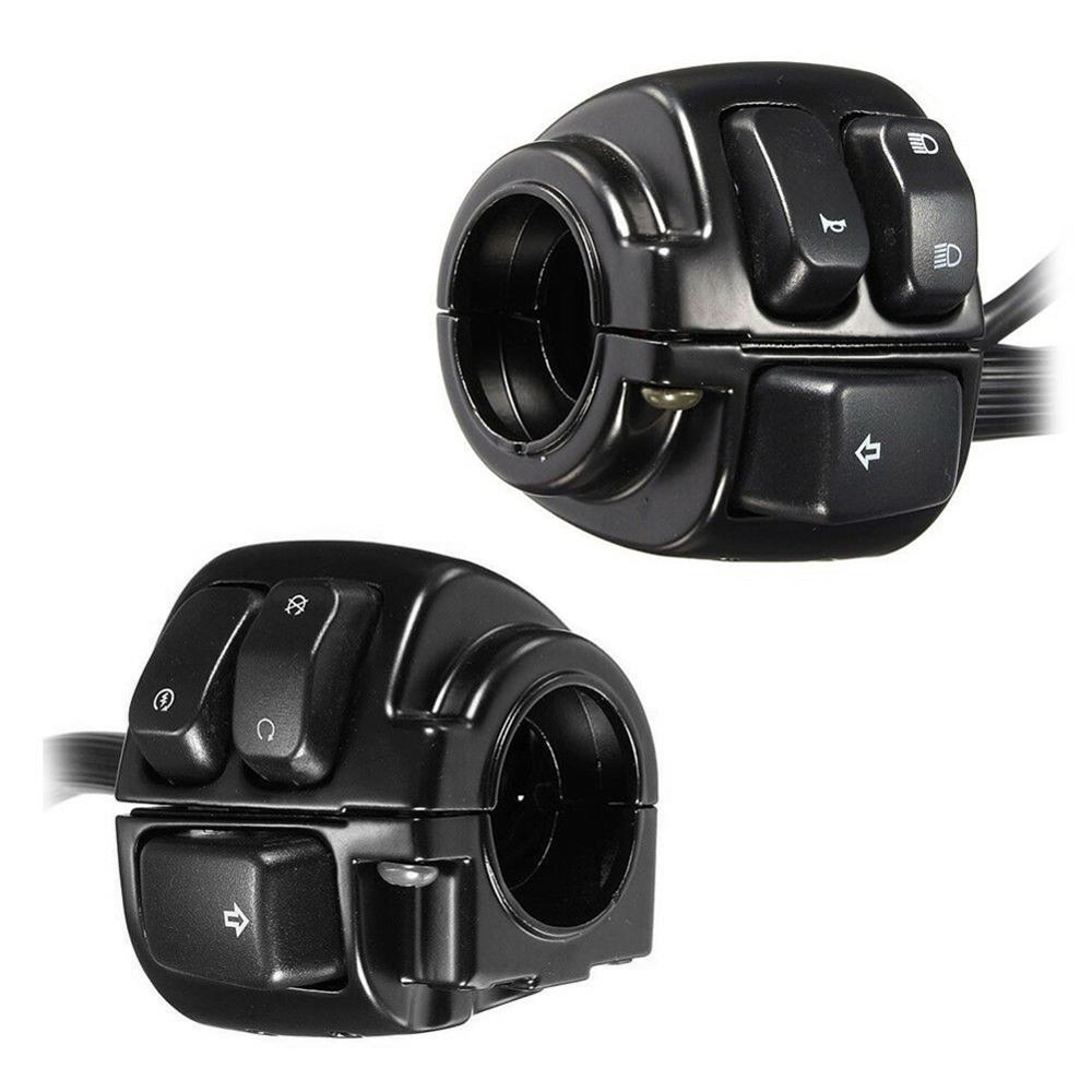 Interrupteur De Guidon Pour Harley - 2 Boutons - Noir - Aluminium - IP67 - Neuf