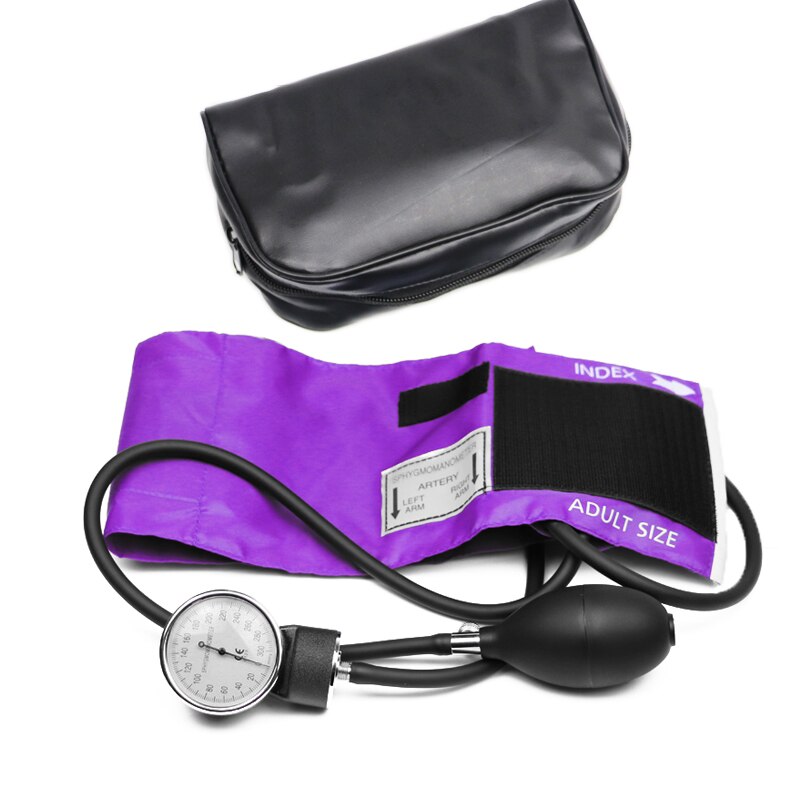 Adult Manual Blood Pressure Monitor BP Cuff Upper Arm Aneroid Sphygmomanometer Tonometer with Pressure Gauge