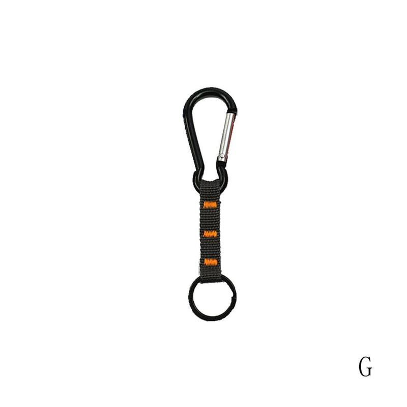 Rygsæk bælte hængende nøglering holder karabinhage klip til sports taske 7 farver spænde krog tre ringe kombination: G