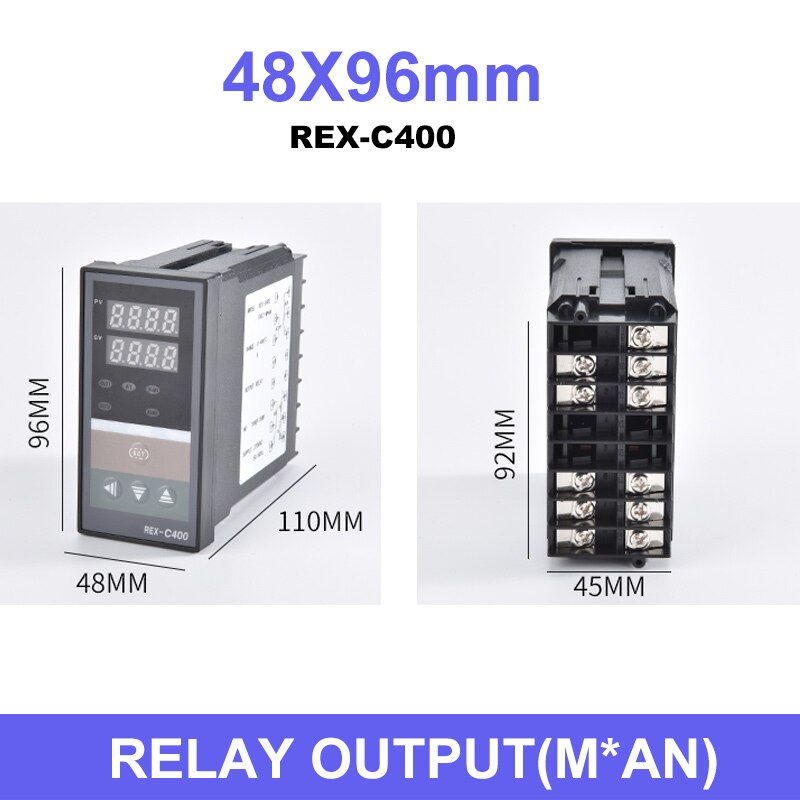 PID Digital Temperature Controller REX-C100 C400 C700 C900 Thermostat SSR Relay Output: REX-C400MAN