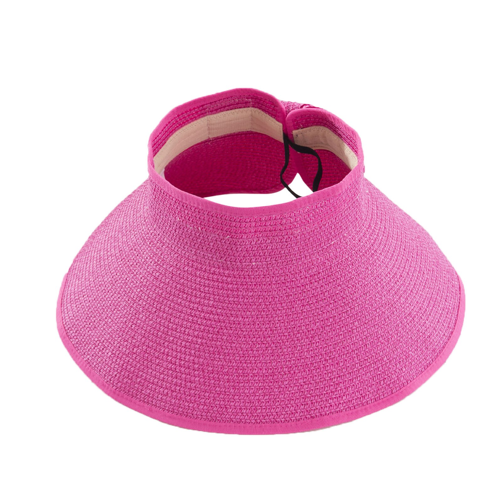 Vrouwen Zomer Vizieren Hoed Opvouwbare Zonnehoed Breed Grote Rand Strand Hoeden Stro Hoed Chapeau Femme Strand Uv-bescherming Cap # T1P: HT