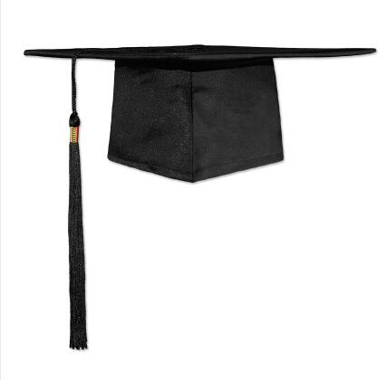 Gorro académico graduado de Grado Maestro, gorra de médico negra, borlas de graduación para niños, gorra roja Principal: Dorado