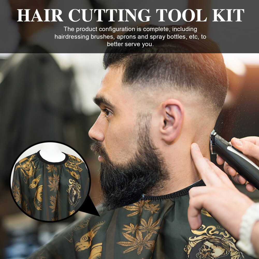 1 Set/3pcs Barber Tool Kit Haircut Cloak Haircut Brush Hairdressing Spray Bottle