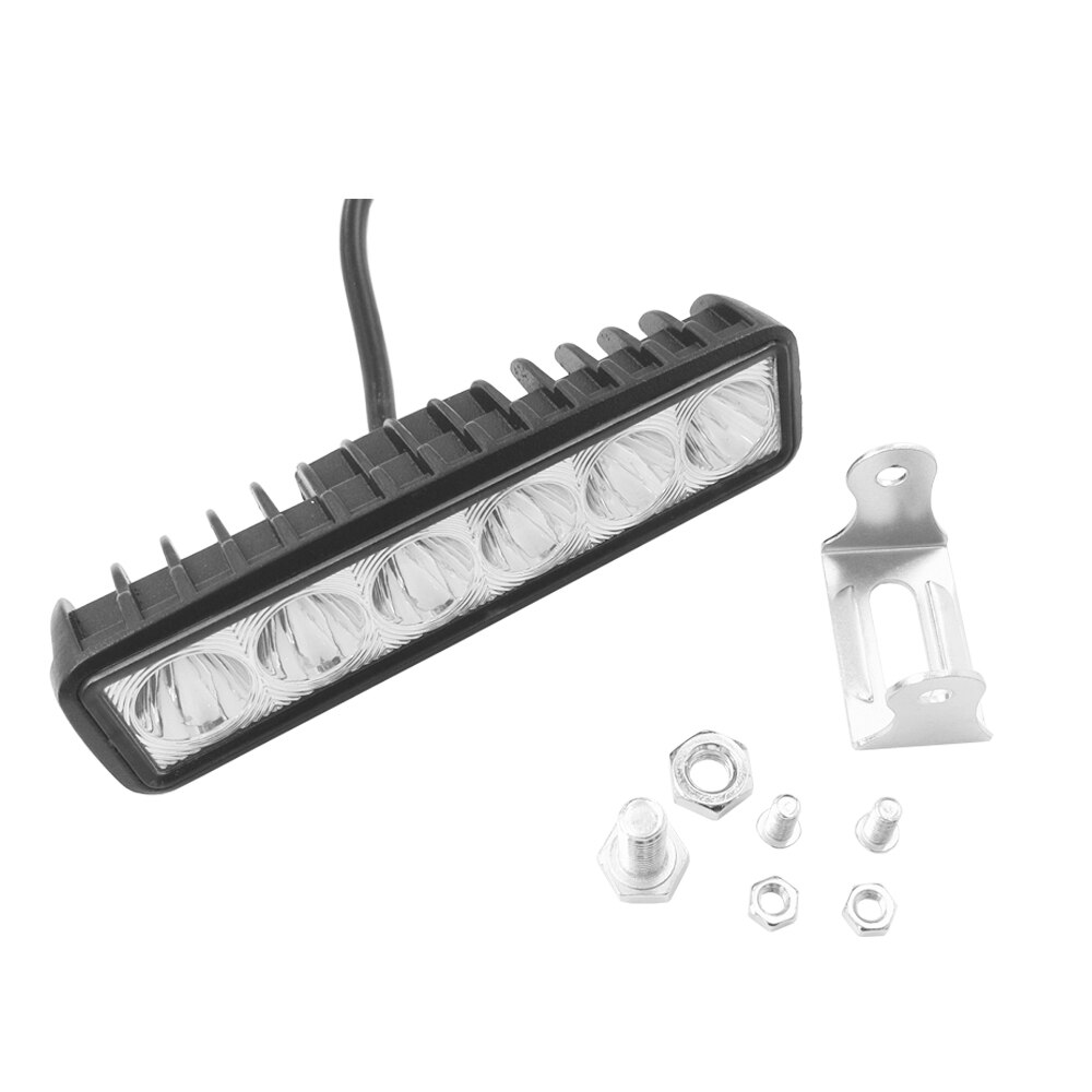 1 Pcs Ecahayaku 6 Inch Led Licht Bar 12V-30V 18W Waarschuwing Verlichting IP67 Led spotlight Motorcycle Offroad 4X4 Atv Trekker
