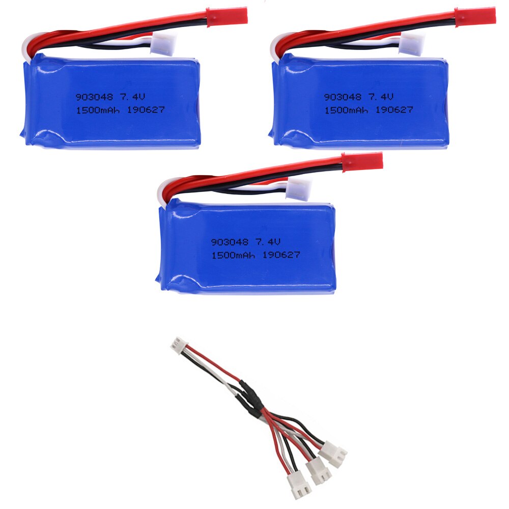 Battery and Charger cable set For Wltoys V353 A949 A959 A969 A979 k929 upgrade 1500mah 7.4V Battery For RC Cars Helicopter Boats: 3B C