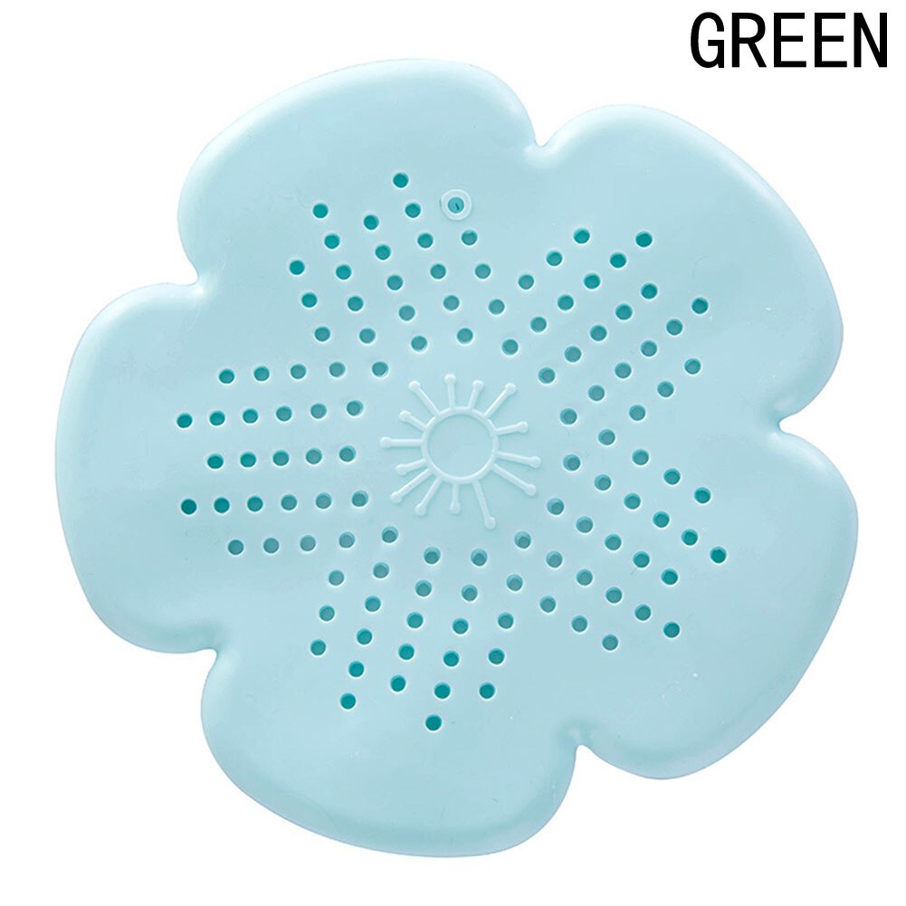Filtre en Silicone pour baignoire, bouchon de douche, trou de vidange, filtre, filtre d&#39;évier, pour salle de bains, toilettes, accessoires de cuisine: green