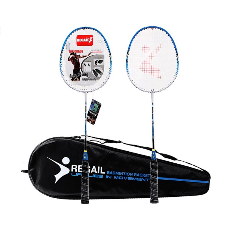 Regail 2 stk ultralette badmintonketcher indendørs udendørs sportsøvelse badmintonketcher med taske