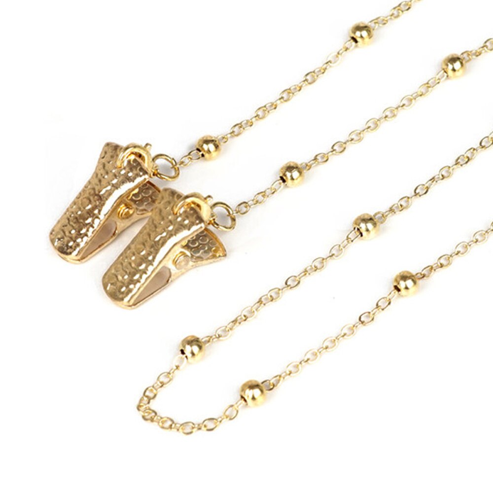 Metal Face Mask Necklace Strap For Women Men Snake Chain Glasses Clips Lanyard Holder Sunglasses Chains Eyewear Jewelry: Beads chain(gold)